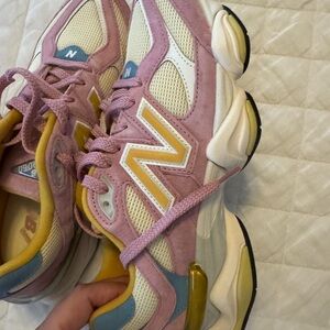 New Balance Pastel Pink and Yellow Sneakers